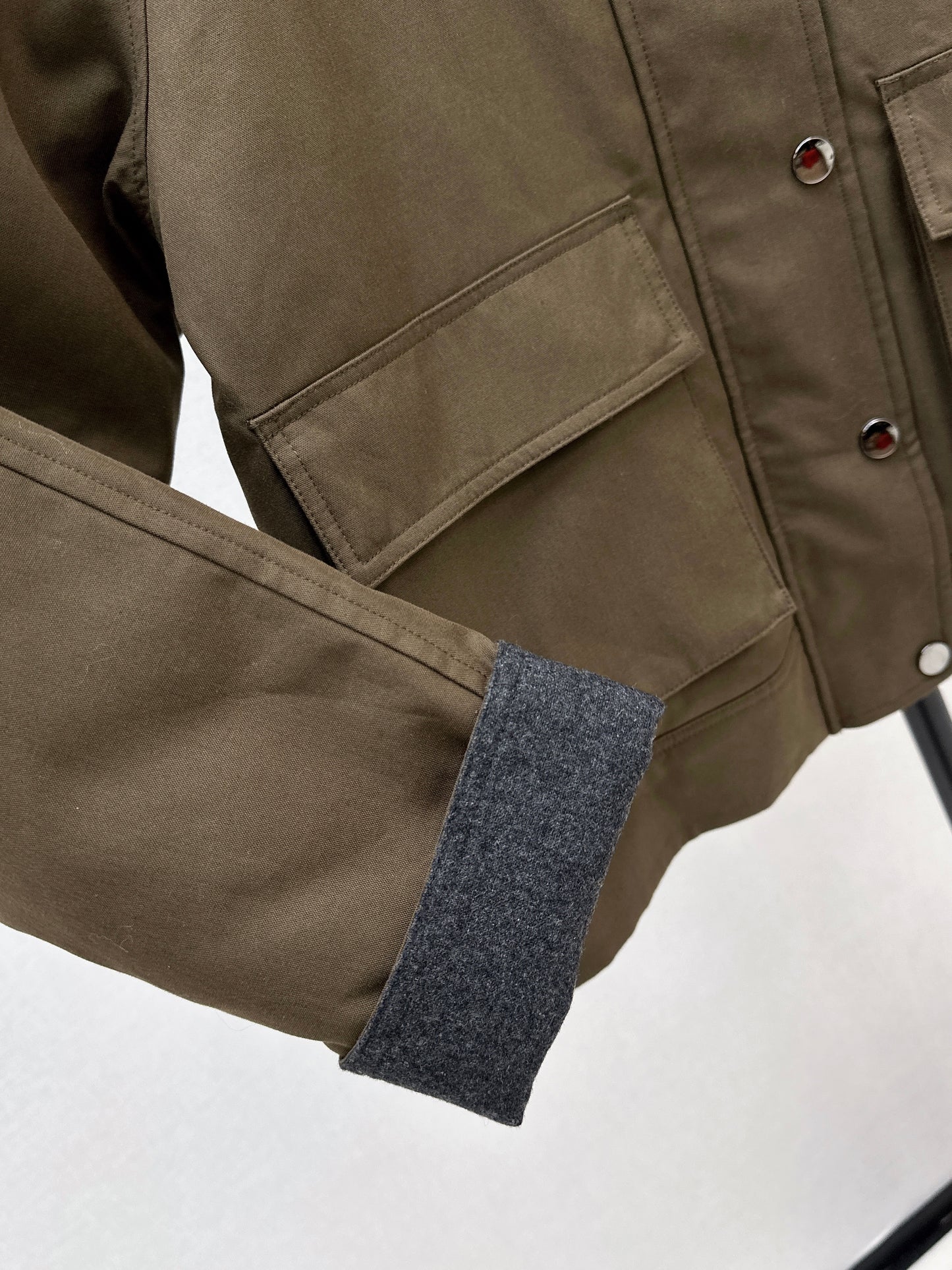 Bru 25 patchwork lapel padded jacket