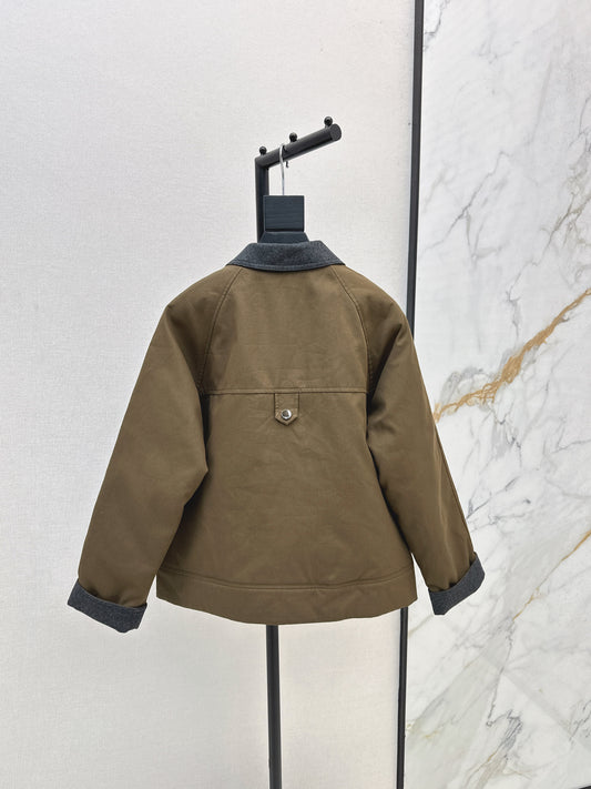Bru 25 patchwork lapel padded jacket