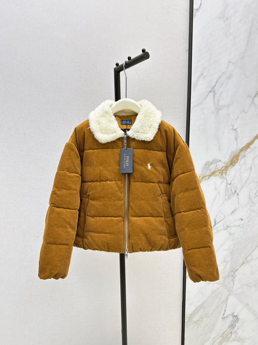 Ral 25 New eco-friendly lambswool corduroy down jacket