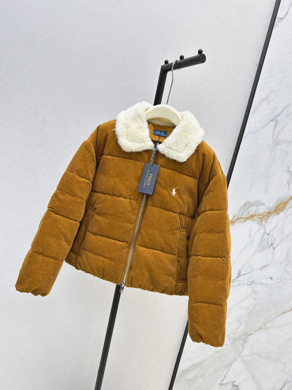 Ral 25 New eco-friendly lambswool corduroy down jacket