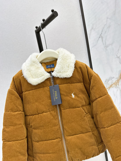 Ral 25 New eco-friendly lambswool corduroy down jacket