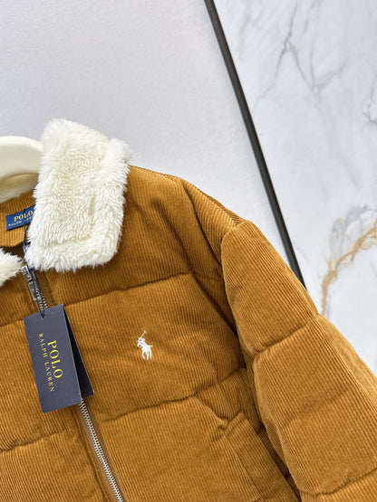 Ral 25 New eco-friendly lambswool corduroy down jacket