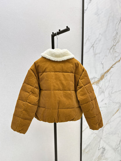 Ral 25 New eco-friendly lambswool corduroy down jacket