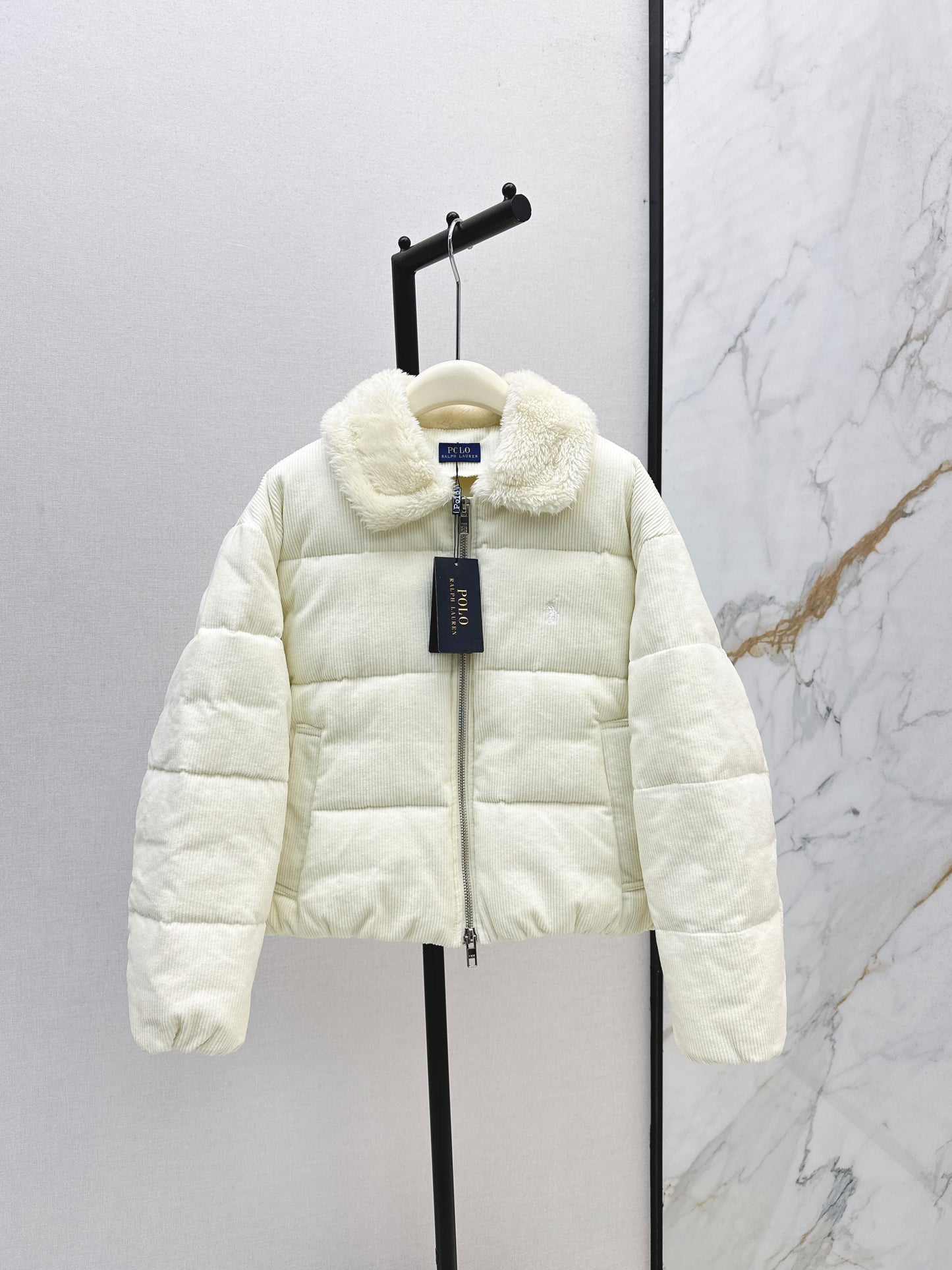 Ral 25 New eco-friendly lambswool corduroy down jacket