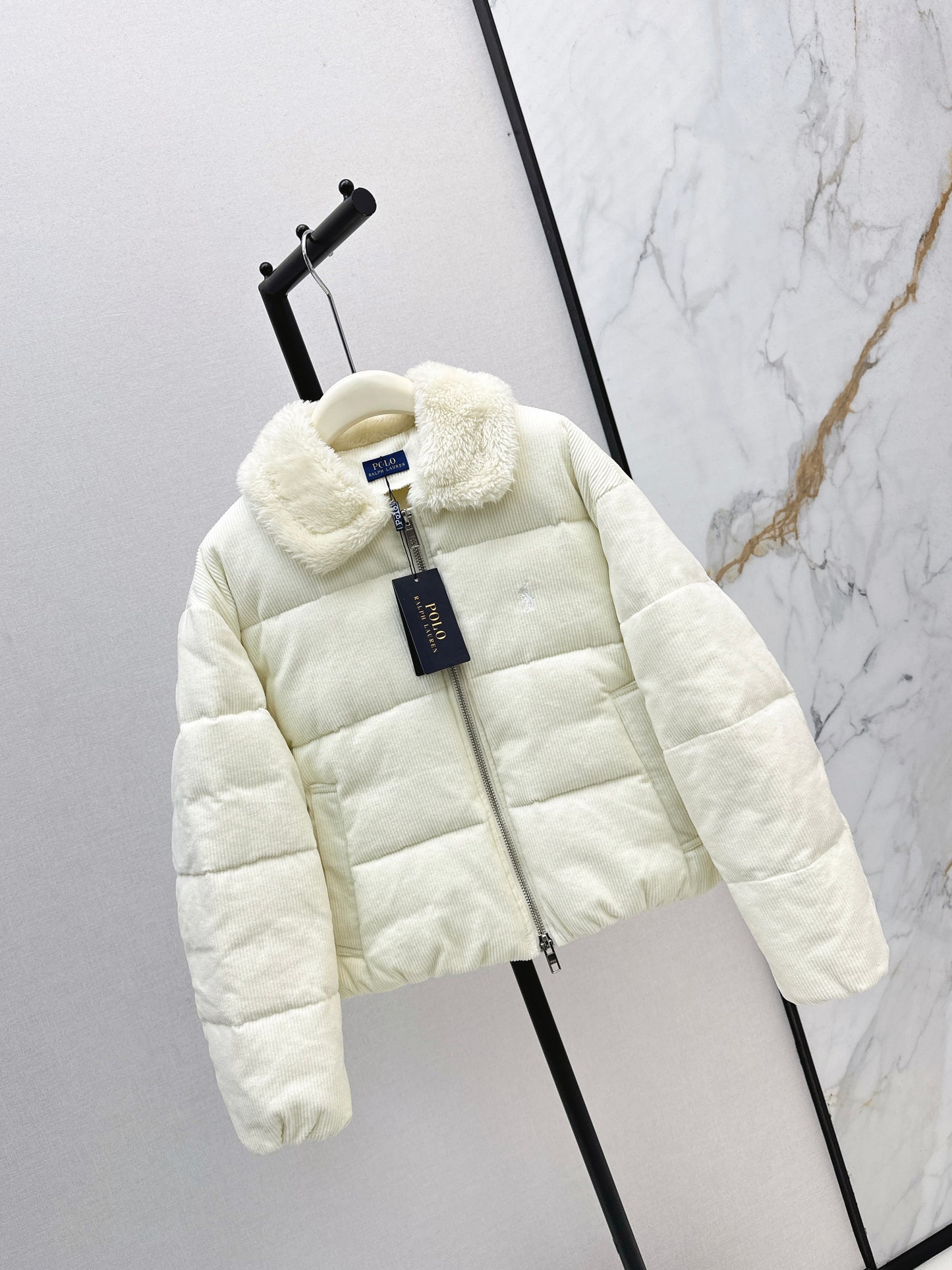 Ral 25 New eco-friendly lambswool corduroy down jacket