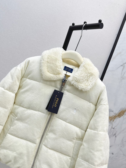 Ral 25 New eco-friendly lambswool corduroy down jacket