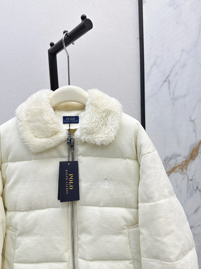 Ral 25 New eco-friendly lambswool corduroy down jacket