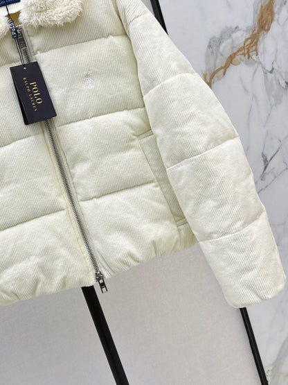 Ral 25 New eco-friendly lambswool corduroy down jacket