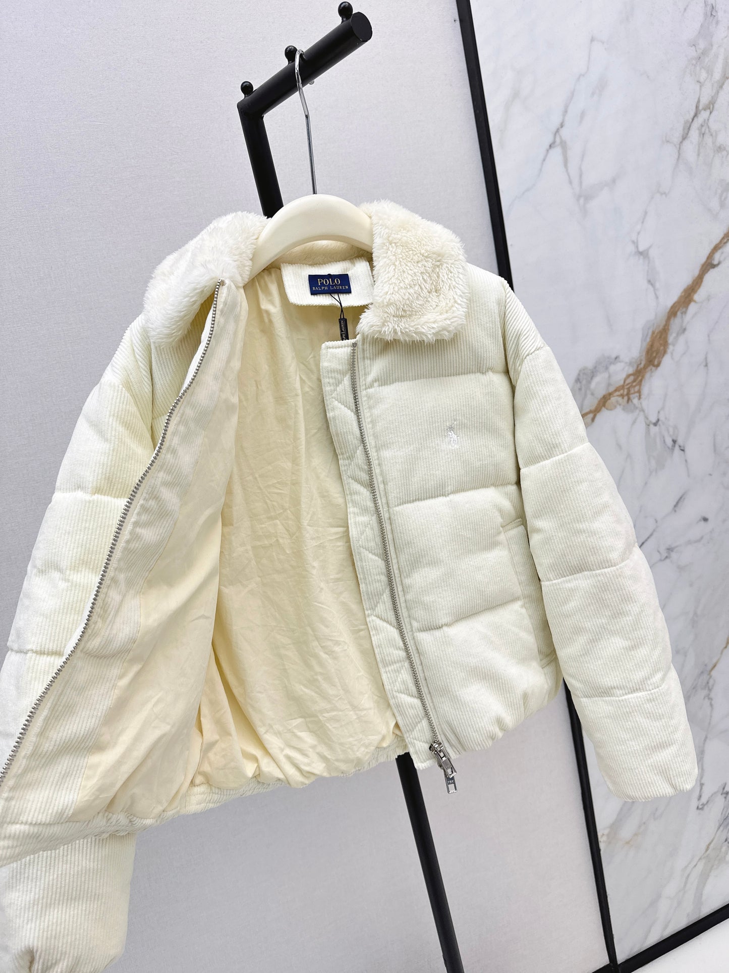 Ral 25 New eco-friendly lambswool corduroy down jacket