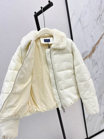 Ral 25 New eco-friendly lambswool corduroy down jacket