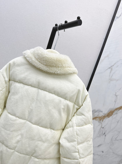 Ral 25 New eco-friendly lambswool corduroy down jacket