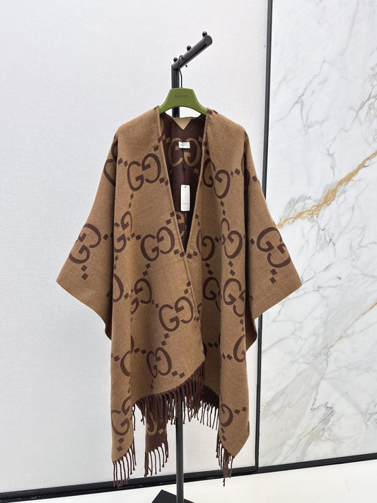 Gu 24 Classic Woven Cape Shawl Coat