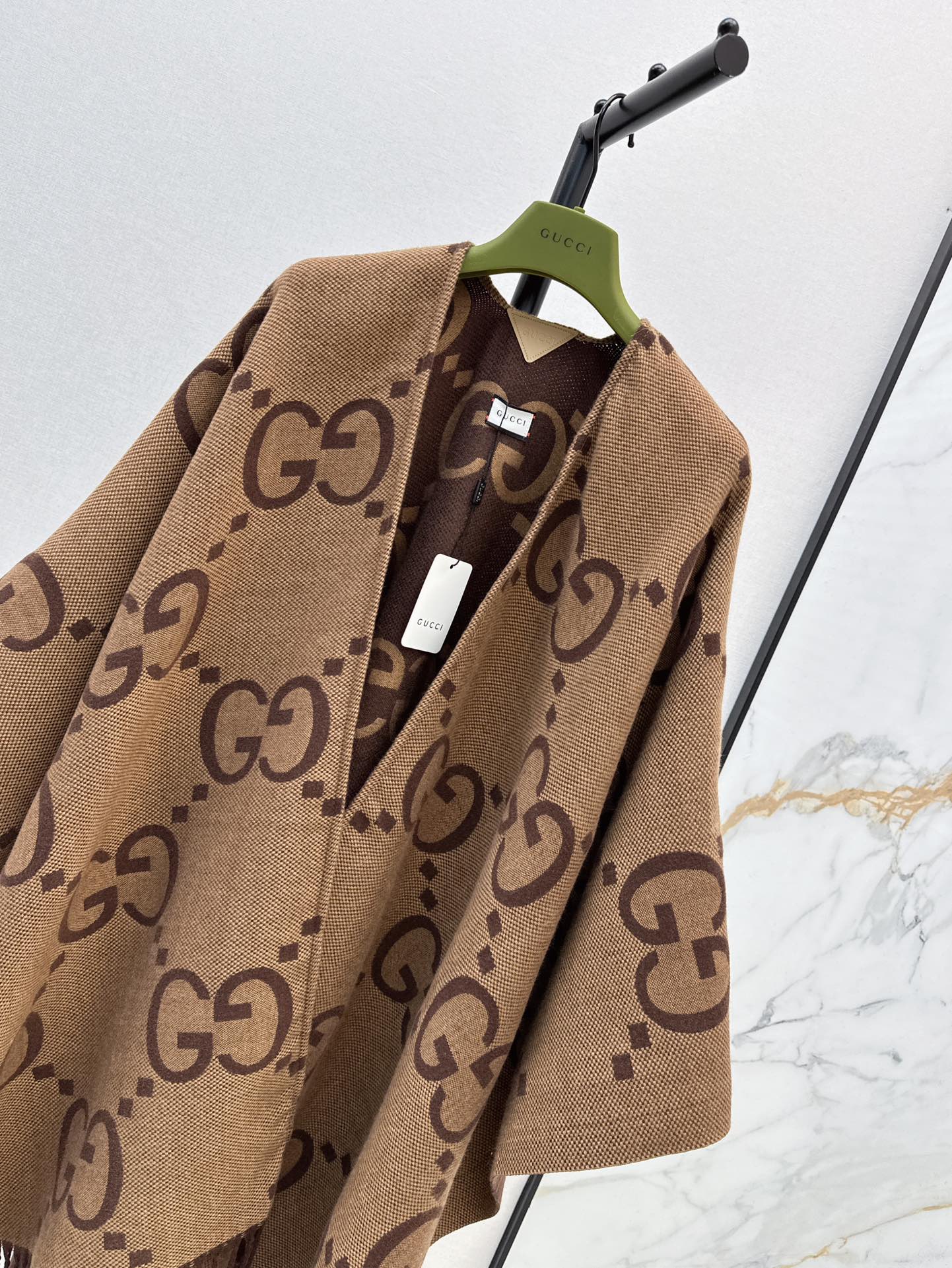 Gu 24 Classic Woven Cape Shawl Coat