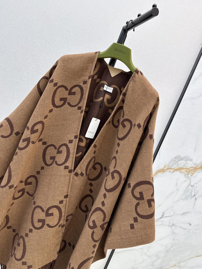 Gu 24 Classic Woven Cape Shawl Coat