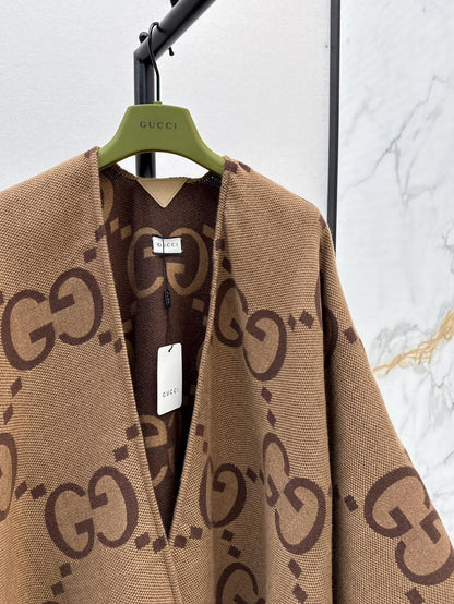 Gu 24 Classic Woven Cape Shawl Coat