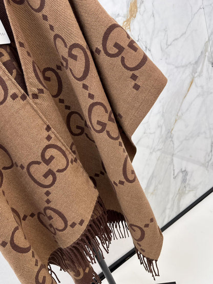 Gu 24 Classic Woven Cape Shawl Coat