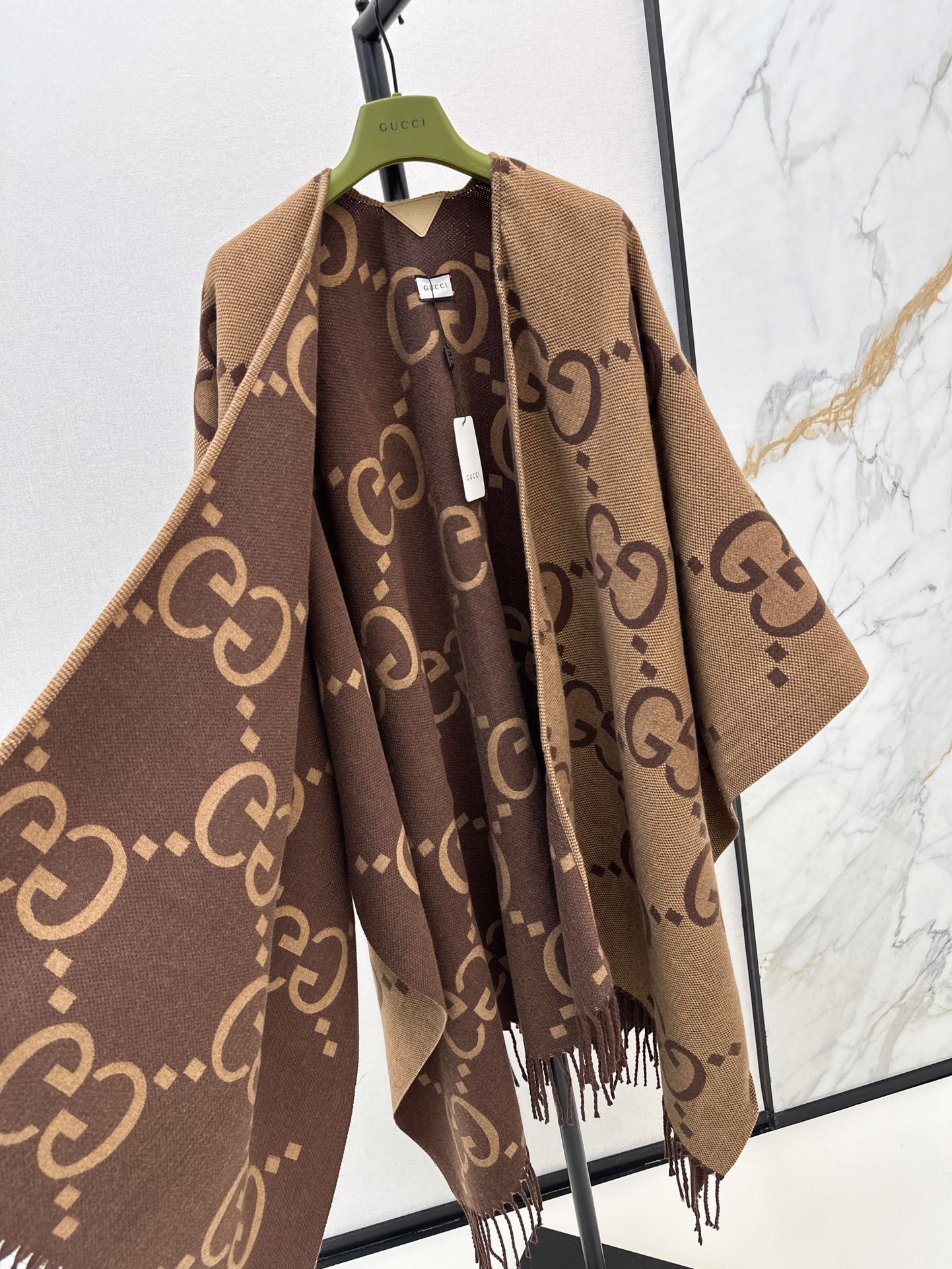 Gu 24 Classic Woven Cape Shawl Coat