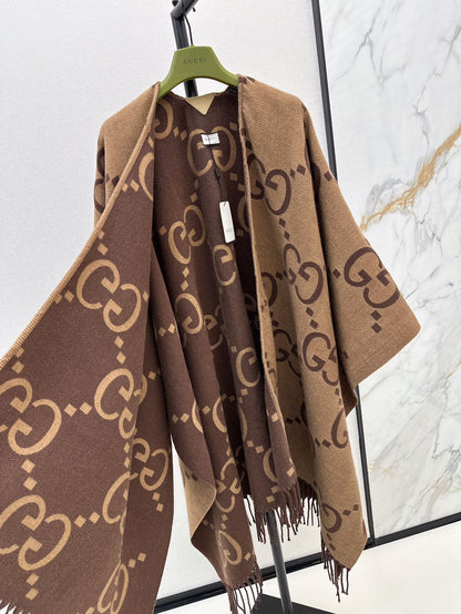 Gu 24 Classic Woven Cape Shawl Coat