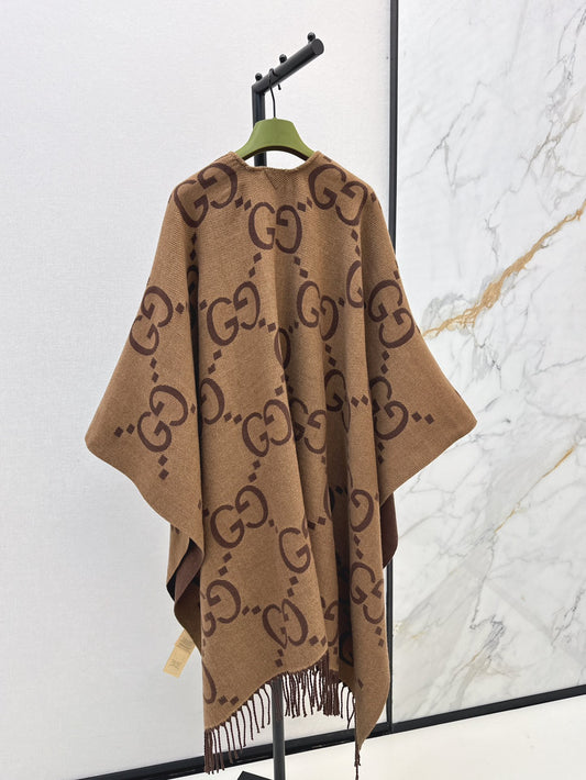 Gu 24 Classic Woven Cape Shawl Coat