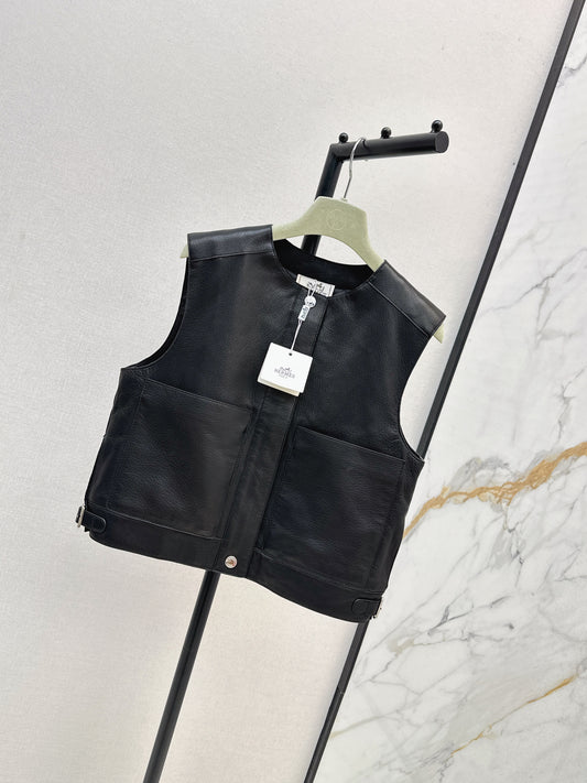 Her 25 genuine leather jacket vest coat