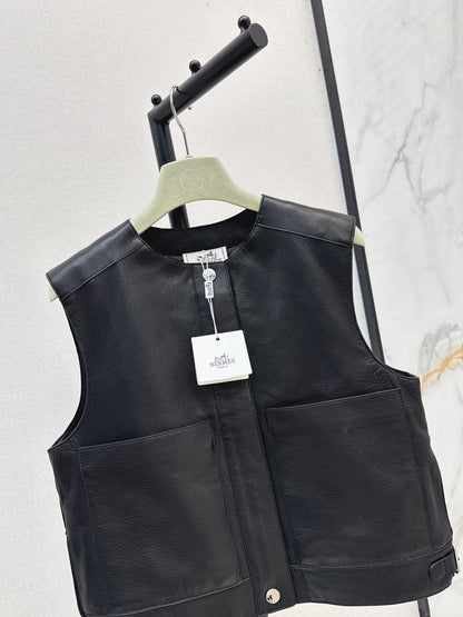 Her 25 genuine leather jacket vest coat
