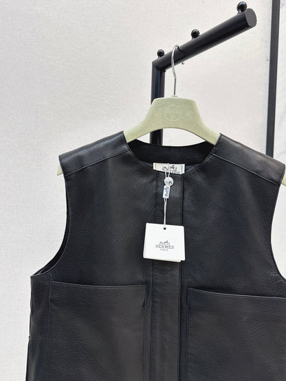 Her 25 genuine leather jacket vest coat