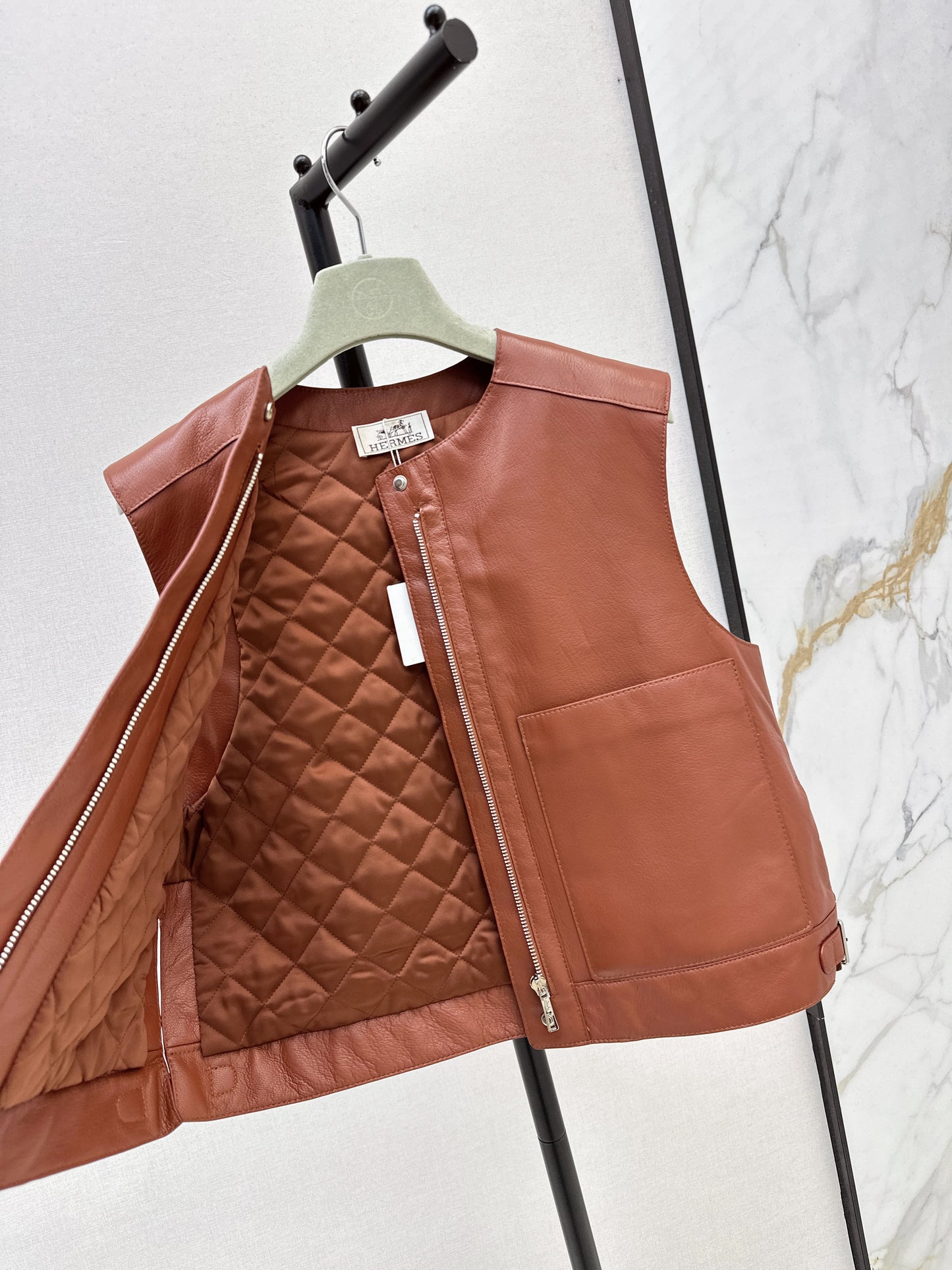 Her 25 genuine leather jacket vest coat