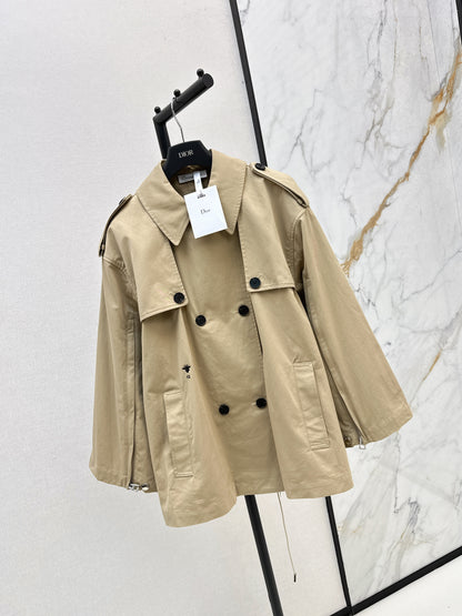 Di 25 Double-breasted cape trench coat