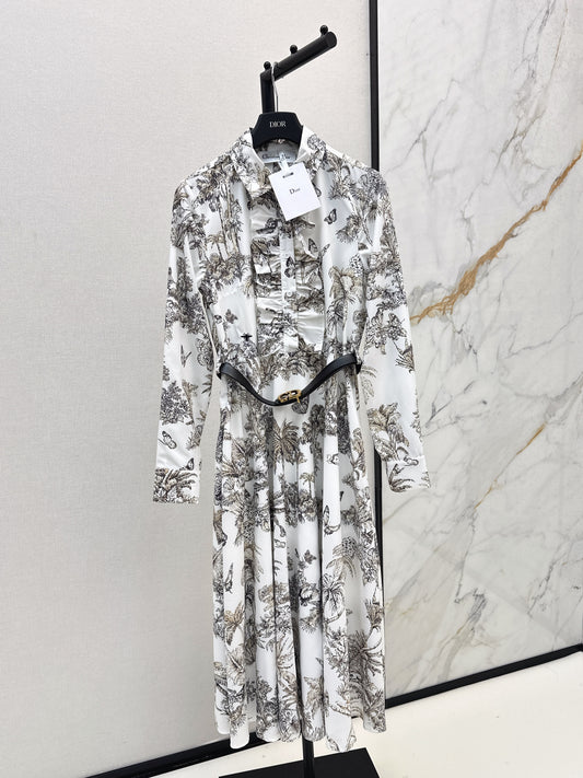 Di 25 Ruffle trim belt dress