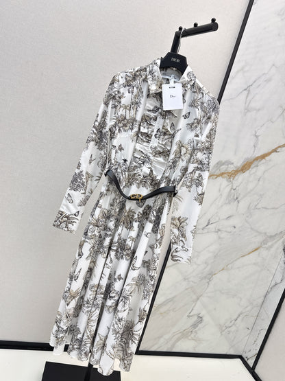 Di 25 Ruffle trim belt dress