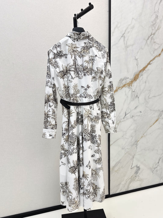 Di 25 Ruffle trim belt dress
