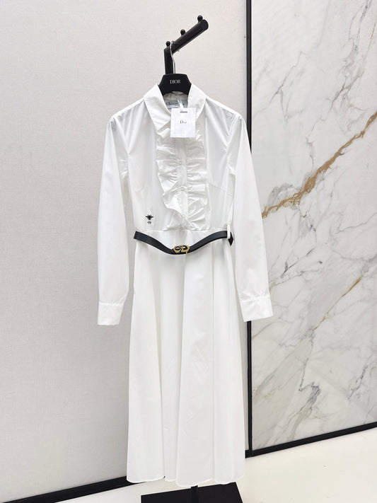 Di 25 Ruffle trim belt dress