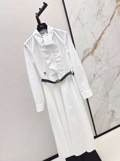 Di 25 Ruffle trim belt dress