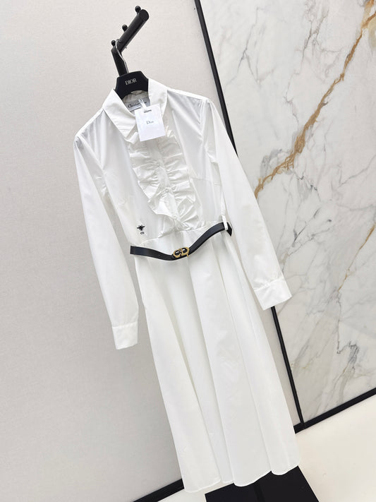 Di 25 Ruffle trim belt dress