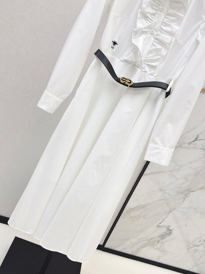 Di 25 Ruffle trim belt dress