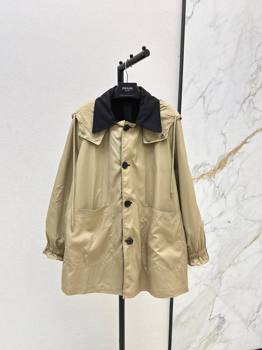 Pra 25 Reversible hooded windbreaker jacket