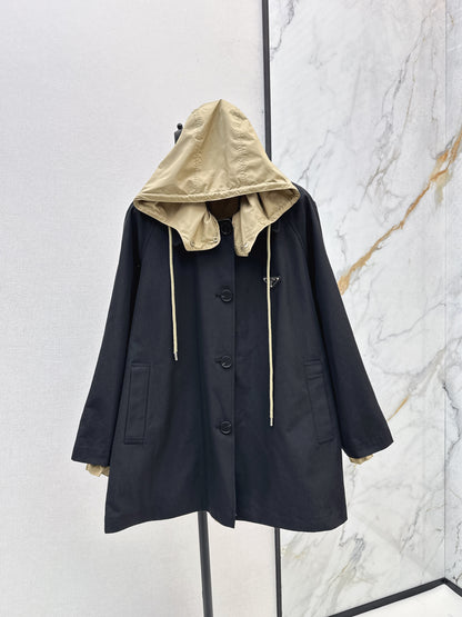 Pra 25 Reversible hooded windbreaker jacket