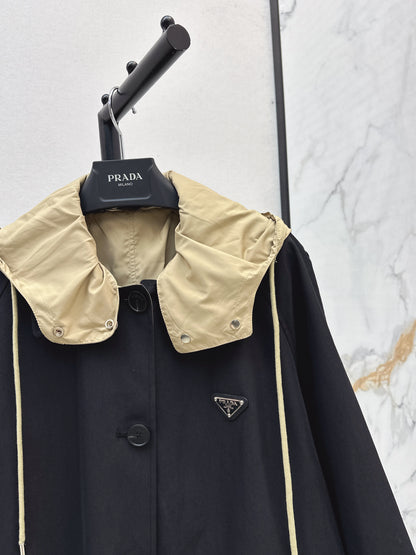 Pra 25 Reversible hooded windbreaker jacket
