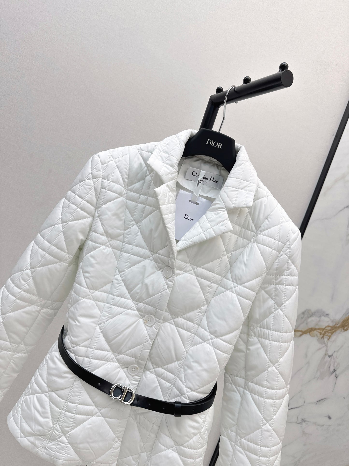 Di 25 cannage padded jacket(WHITE/KHAKI/BLACK)