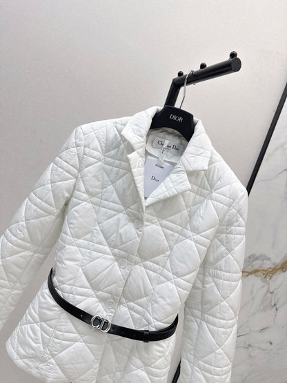 Di 25 cannage padded jacket(WHITE/KHAKI/BLACK)