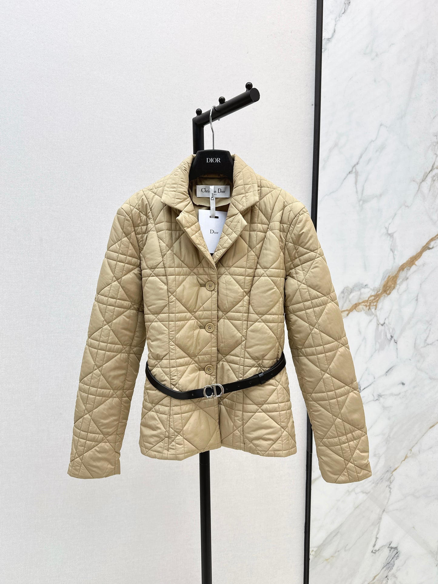Di 25 cannage padded jacket(WHITE/KHAKI/BLACK)