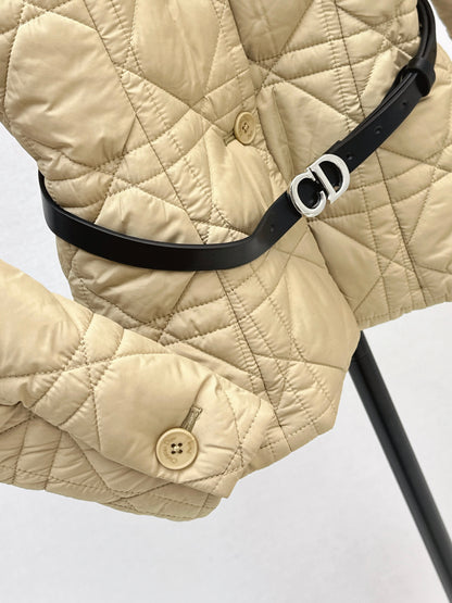 Di 25 cannage padded jacket(WHITE/KHAKI/BLACK)