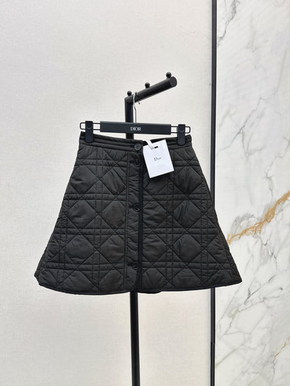 Di 25 Cannage Quilted Short Skirt(WHITE/KHAKI/BLACK)