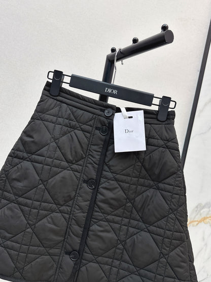 Di 25 Cannage Quilted Short Skirt(WHITE/KHAKI/BLACK)