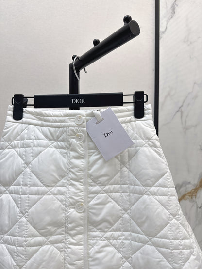 Di 25 Cannage Quilted Short Skirt(WHITE/KHAKI/BLACK)