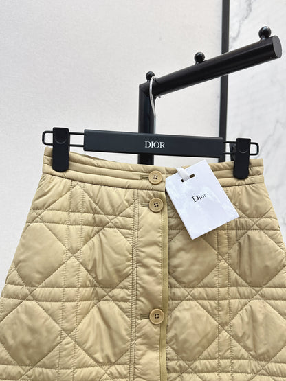 Di 25 Cannage Quilted Short Skirt(WHITE/KHAKI/BLACK)