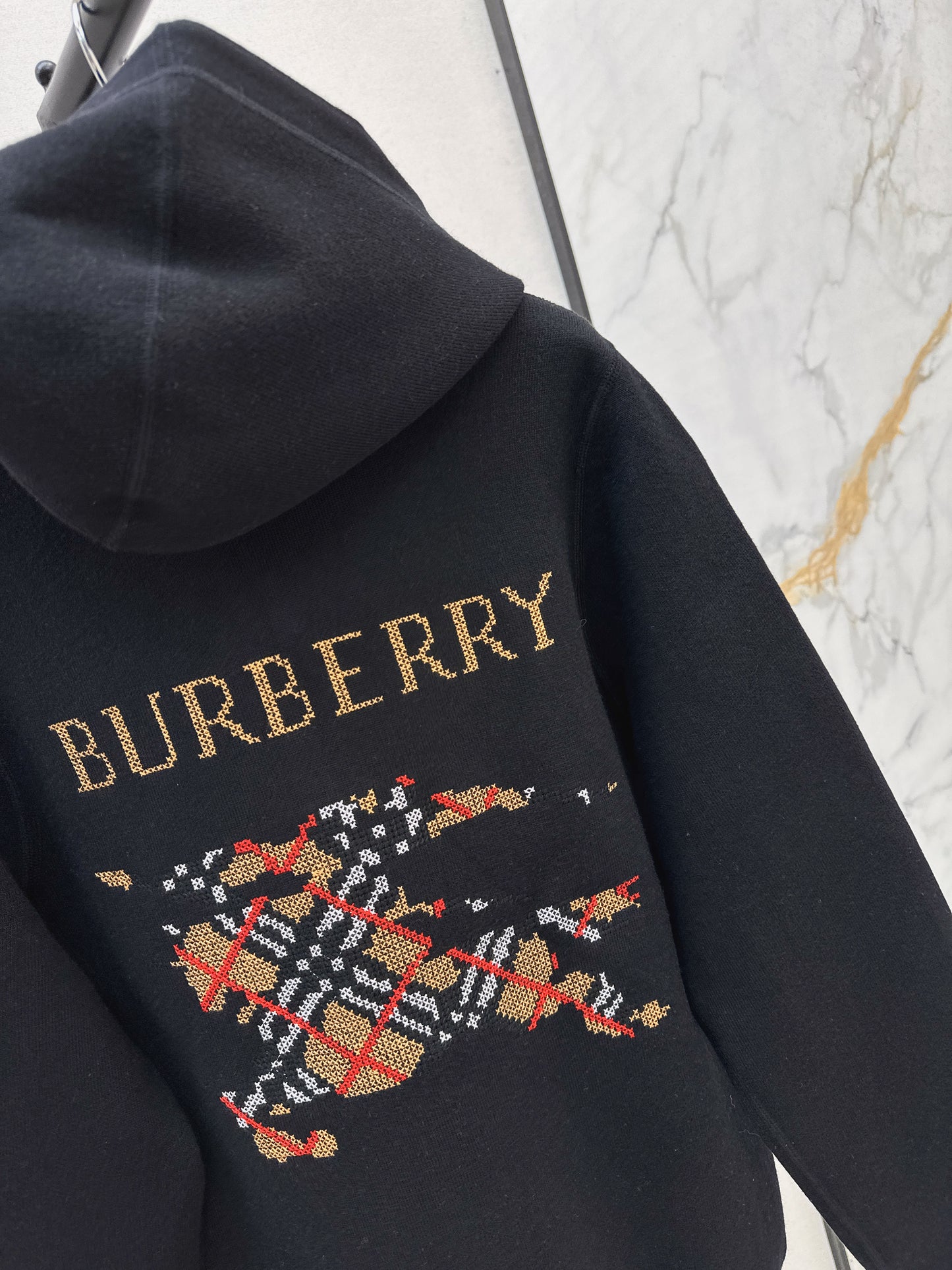 Bru 25 Hooded jacket with classic warhorse logo(BEIGI/BLACK)