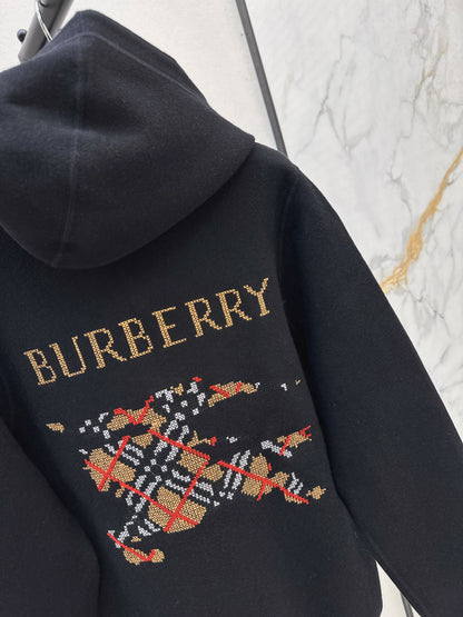 Bru 25 Hooded jacket with classic warhorse logo(BEIGI/BLACK)