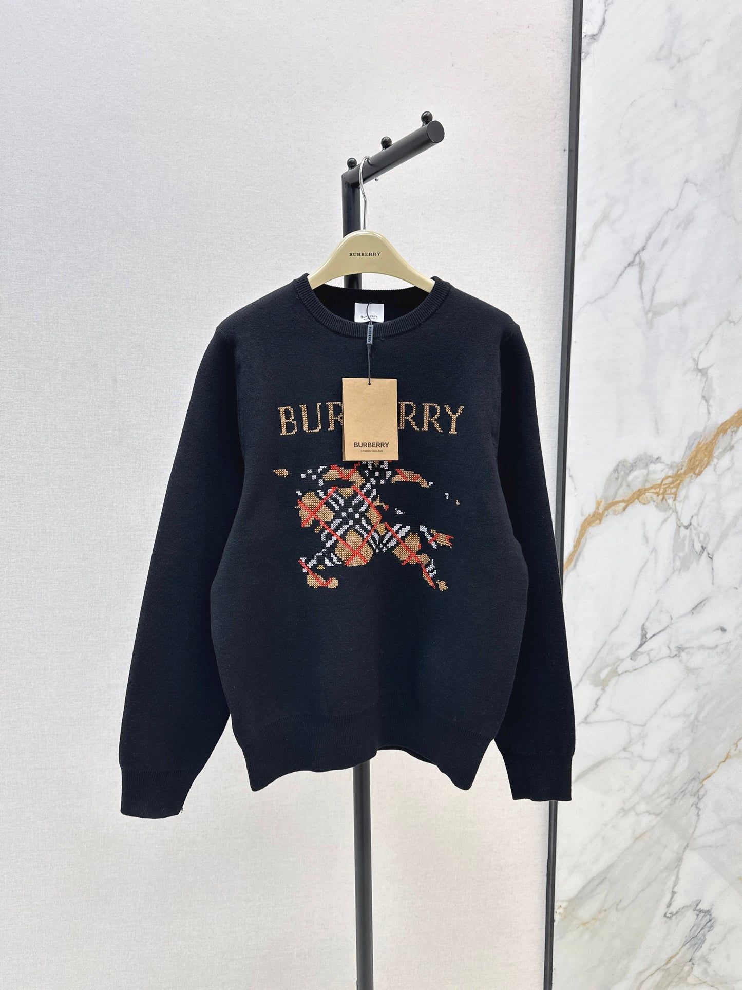 Bru 25 Classic Warhorse Logo Sweater(BEIGI/BLACK)