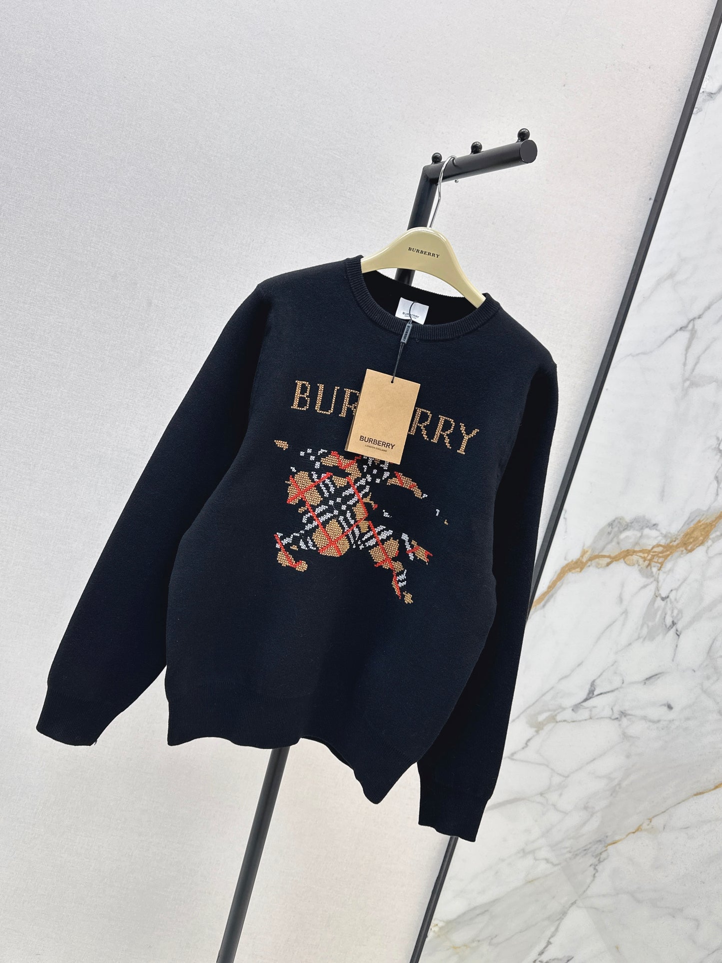 Bru 25 Classic Warhorse Logo Sweater(BEIGI/BLACK)